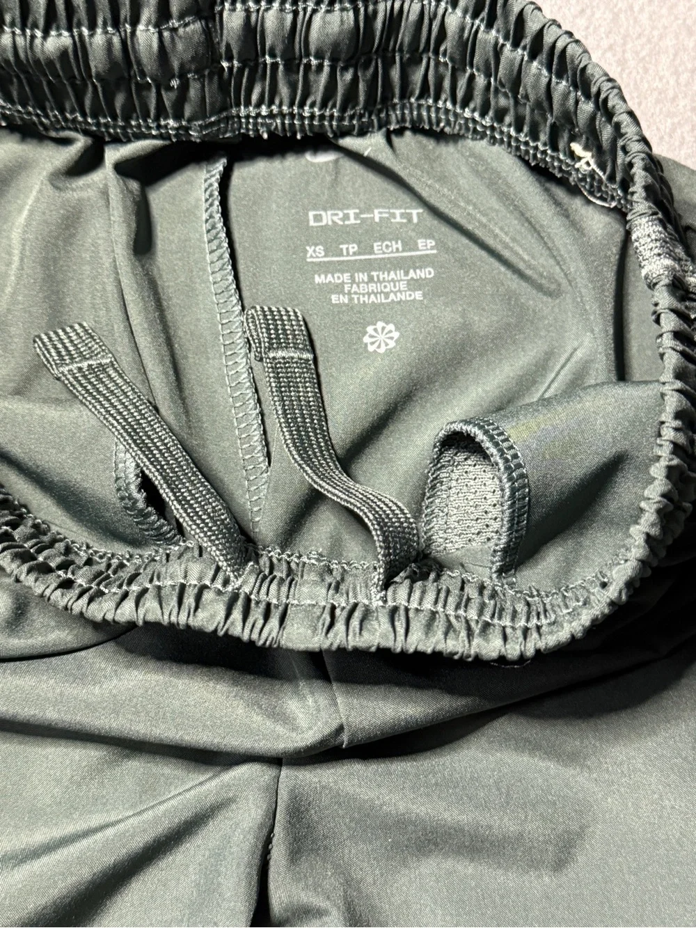 Nike Forest Green Performance Shorts with White Swoosh